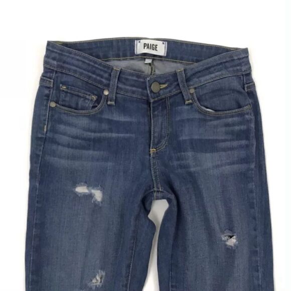 Paige Jeans Skyline Ankle Peg Skinny Distressed - Picture 2 of 7